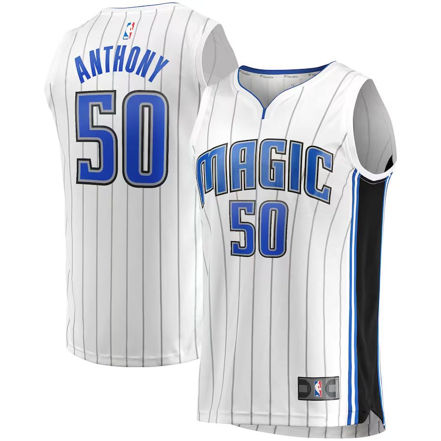 Men Orlando Magic 50 Cole Anthony Fanatics Branded White 2022-23 Fast Break Replica NBA Jersey